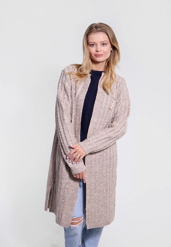 

Кардиган Mari-Knit, Бежевый, Mari-Knit MP002XW09N2L