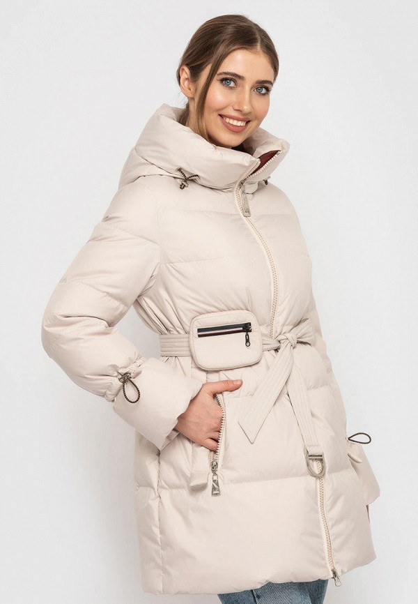 

Куртка утепленная Clasna, Бежевый, Clasna MP002XW09O47