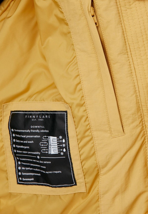 Куртка утепленная Finn Flare цвет желтый  Фото 6