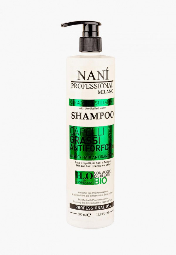 

Шампунь Nani Professional, Зеленый, Greasy & Anti-Dandruff, 500 мл