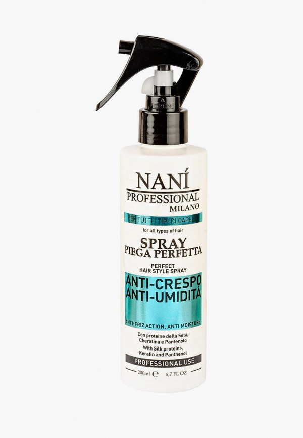 

Спрей для волос Nani Professional, Белый, Anti-Frizz Action & Anti Moisture, 200 мл