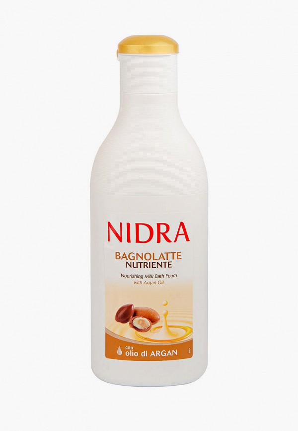 Пена для ванн Nidra, Белый, Nourishing Milk With Argan Oil, 750 мл
