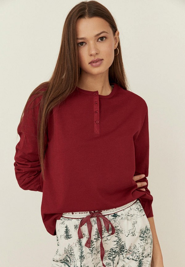 

Лонгслив домашний women'secret, Бордовый, women'secret MP002XW0AH2F