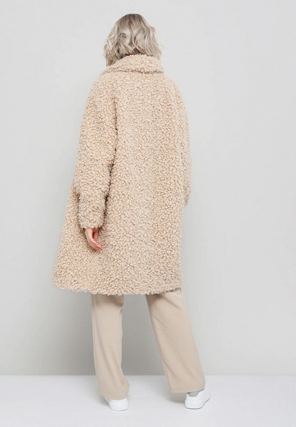 Шуба Alef бежевый, размер 46, фото 3