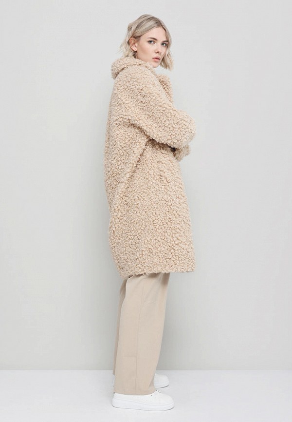 Шуба Alef бежевый, размер 46, фото 2