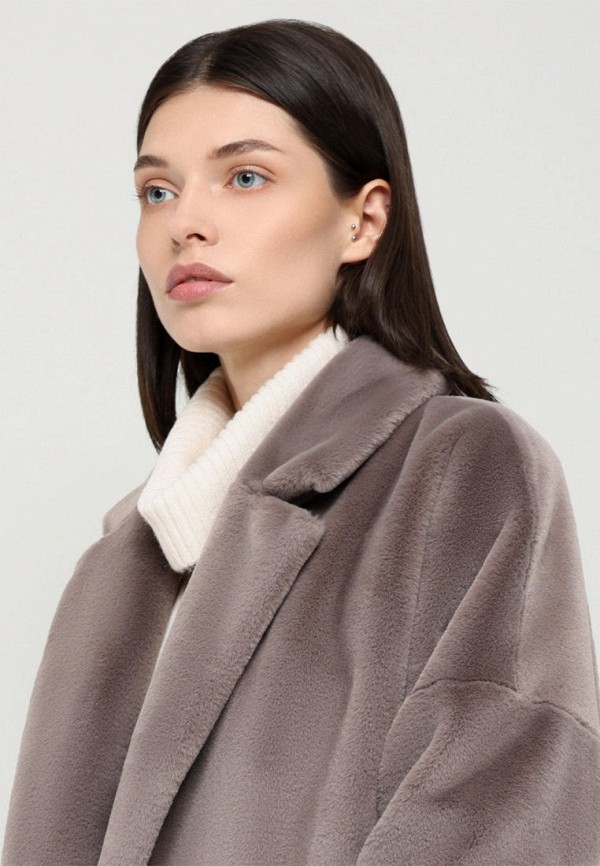 Шуба Alef коричневый, размер 50, фото 5