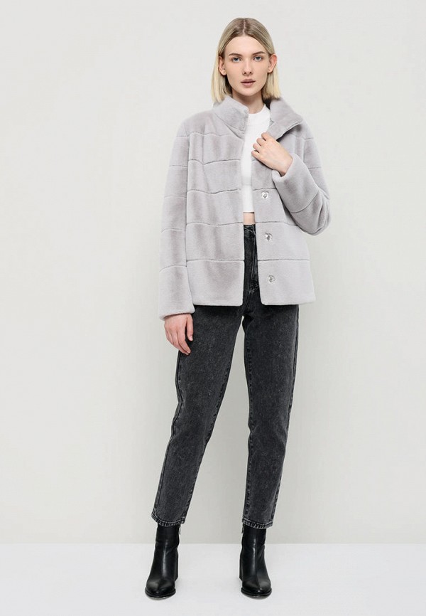 Шуба Alef серый, размер 40, фото 2