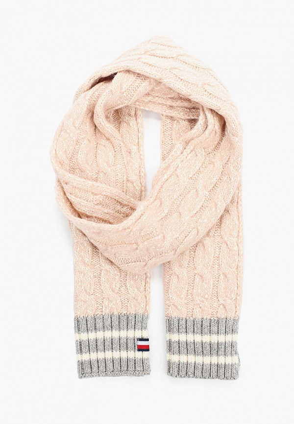 

Шарф Tommy Hilfiger, Розовый, CABLE KNIT SCARF