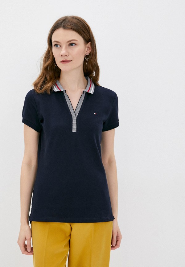 

Поло Tommy Hilfiger, Синий, SLIM TIPPING POLO SS