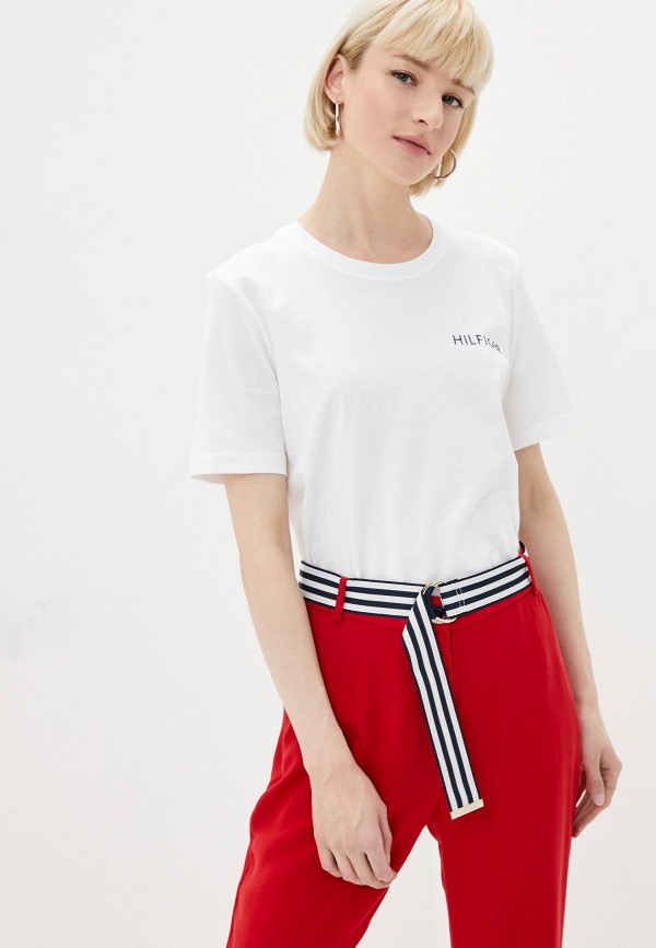 

Футболка Tommy Hilfiger, Белый, REGULAR HILFIGER CRYSTL C-NK TEE