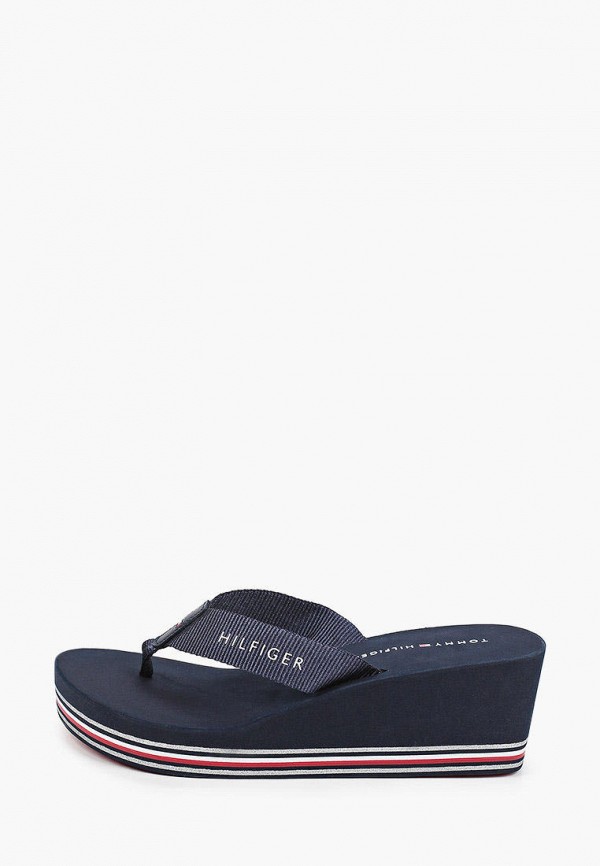 

Сабо Tommy Hilfiger, Синий, TOMMY STRIPES WEDGE BEACH SANDAL
