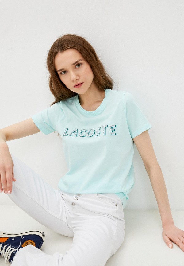 

Футболка Lacoste, Бирюзовый, Lacoste MP002XW0AMX8