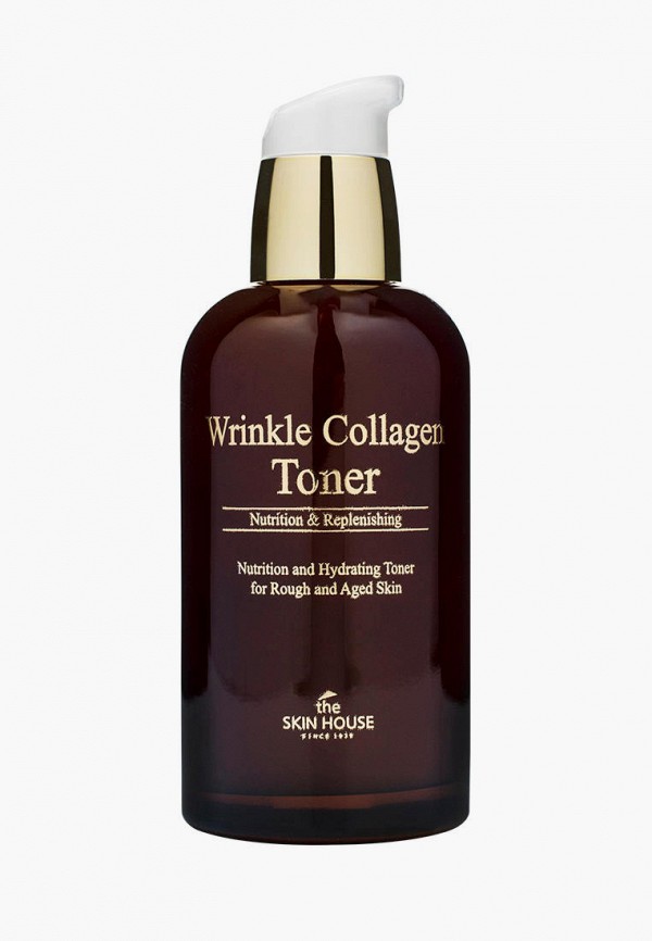 

Тонер для лица The Skin House, Прозрачный, Антивозрастной с коллагеном "Wrinkle Collagen", 130 мл