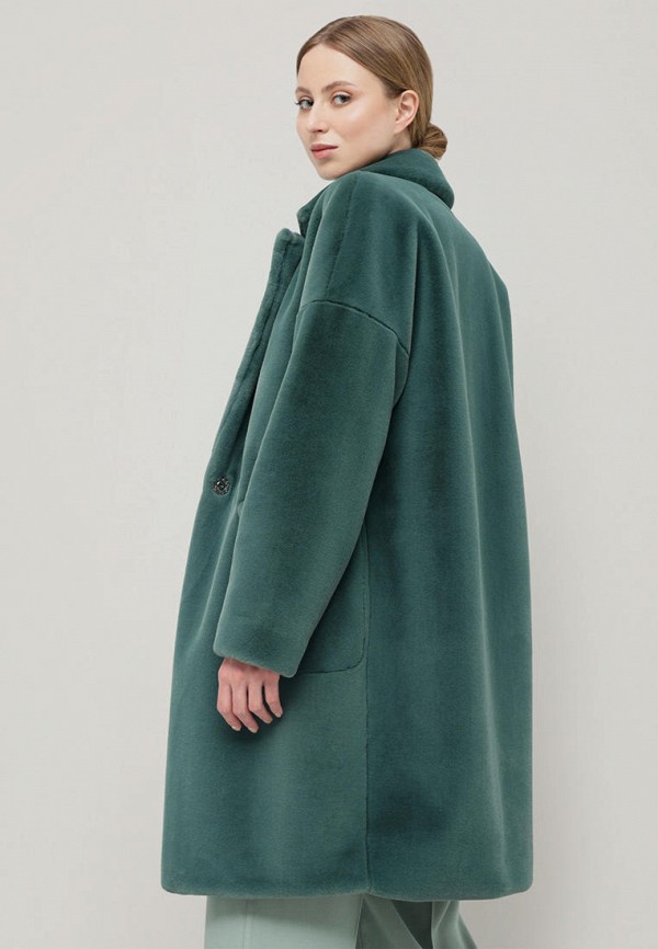 Шуба Alef зеленый, размер 56, фото 2