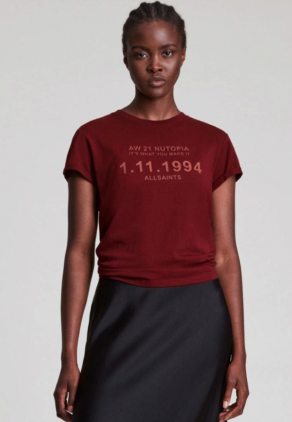 

Футболка AllSaints, Бордовый