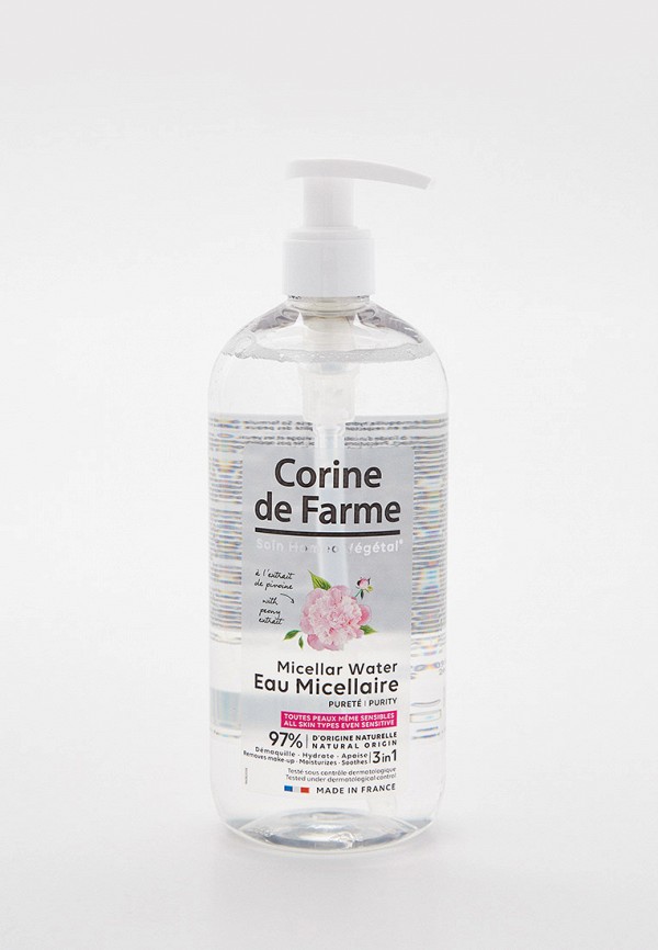 мицеллярная вода corine de farme вода очищающая мицеллярная purity micellar water Мицеллярная вода Corine de Farme очищающая, 500 мл