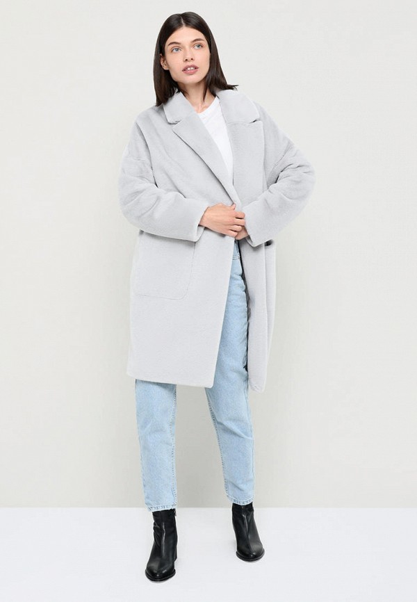 Шуба Alef серый, размер 52, фото 2