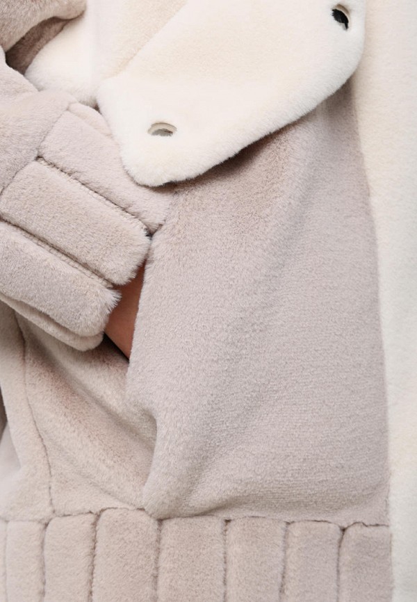 Шуба Alef бежевый, размер 50, фото 6