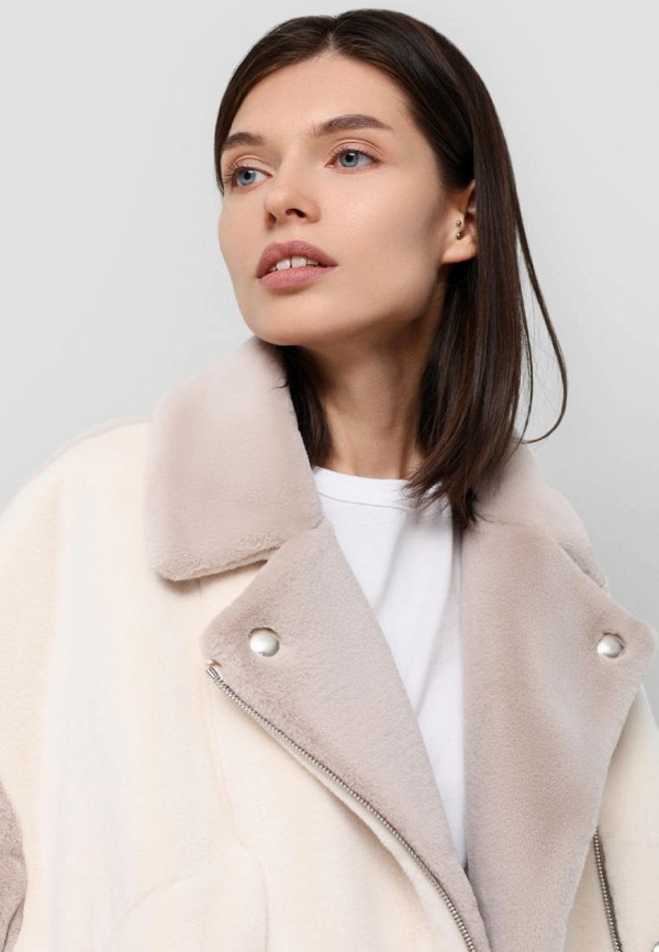 Шуба Alef бежевый, размер 50, фото 5