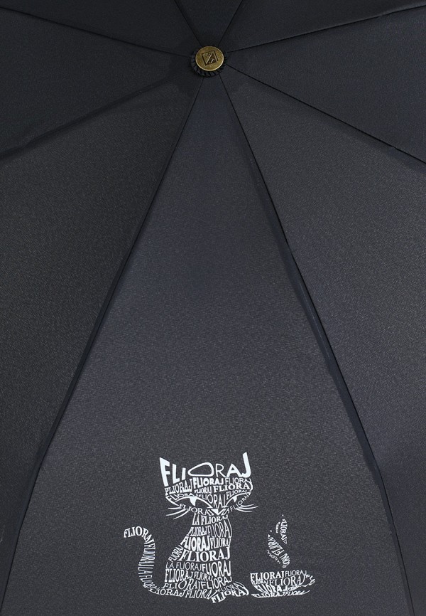 Зонт складной и брелок Flioraj цвет черный  Фото 3