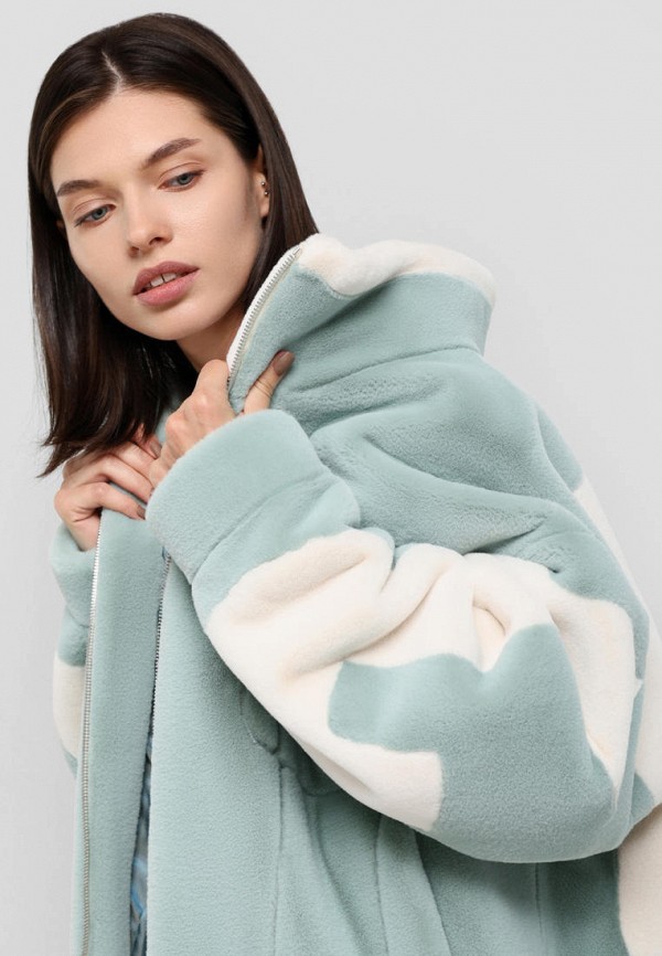 Шуба Alef бирюзовый, размер 50, фото 5