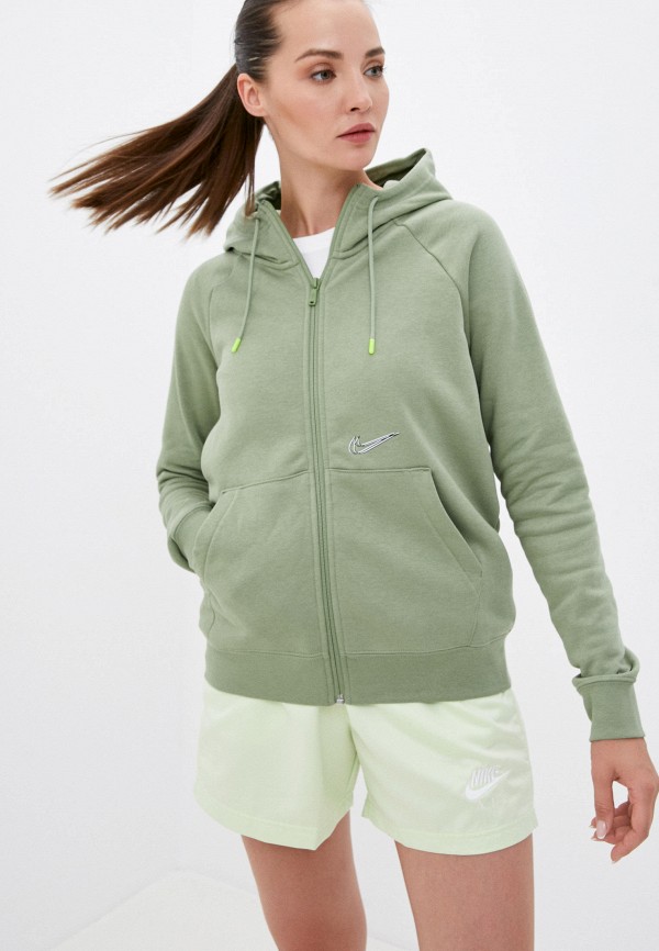 

Толстовка Nike, Зеленый, W NSW ESSNTL FZ HOODIE PRNT