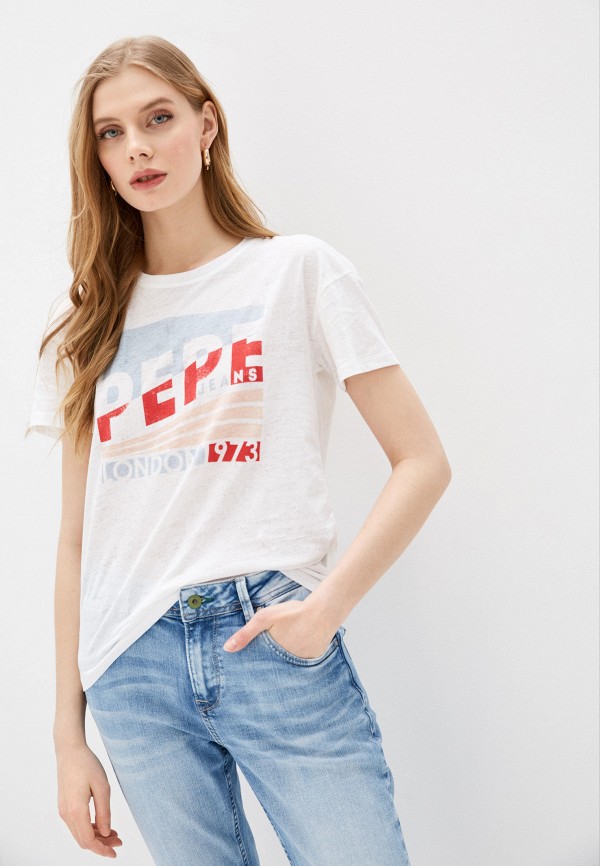 

Футболка Pepe Jeans, Белый, Pepe Jeans MP002XW0C100