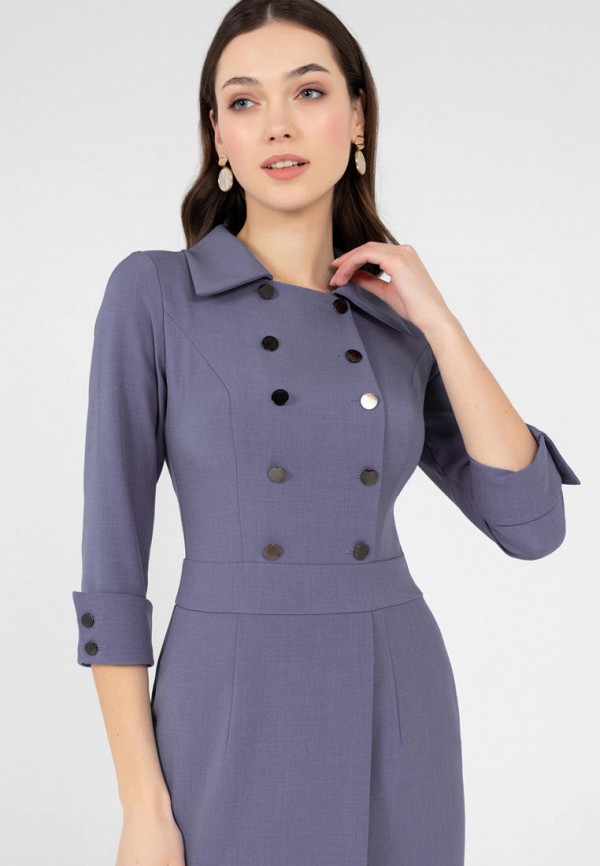 Платье Grey Cat синий, размер 50, фото 4