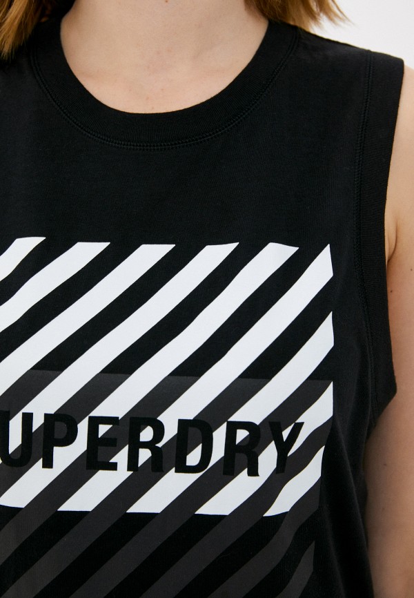 Майка Superdry цвет черный  Фото 3