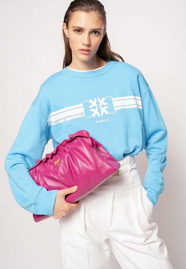 

Свитшот Pinko, Голубой, ABETONE MAGLIA FELPA COTONE GARZATO