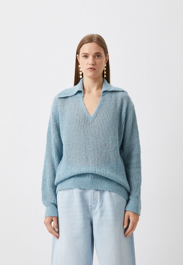Пуловер And the Brand цвет Голубой 