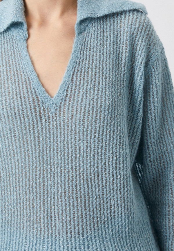 Пуловер And the Brand цвет Голубой  Фото 4