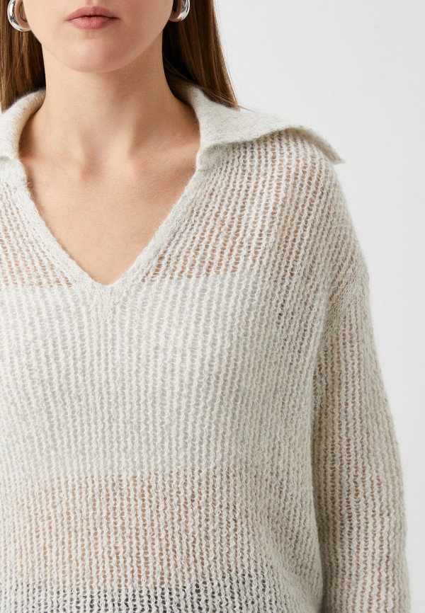 Пуловер And the Brand цвет Серый  Фото 4