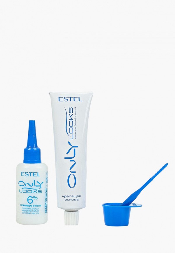 

Комплект Estel, ONLY LOOKS для окрашивания бровей и ресниц ESTEL PROFESSIONAL графит 50+30 мл, Серый
