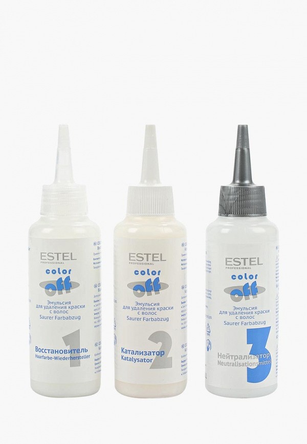

Эмульсия для волос Estel, Белый, для удаления краски с волос ESTEL PROFESSIONAL color off 3*120 мл