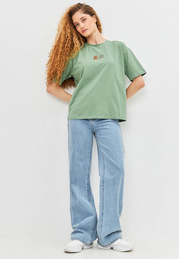 Футболка Береги зеленый, размер 46, фото 2