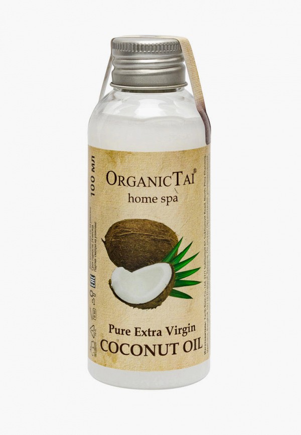 

Масло Organictai, Прозрачный, кокосовое холодного отжима, 100 мл