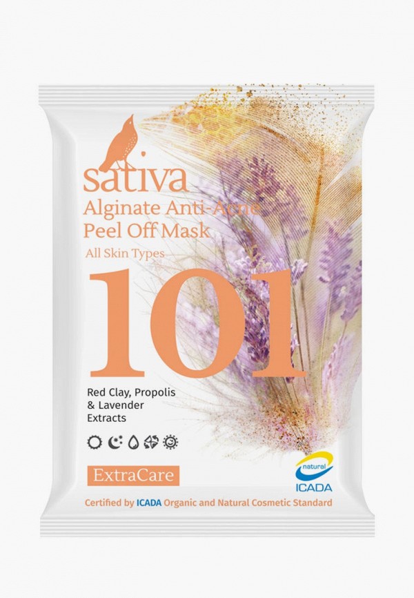 

Маска для лица Sativa, Белый, Альгинатная Анти-Акне №101, 15 г