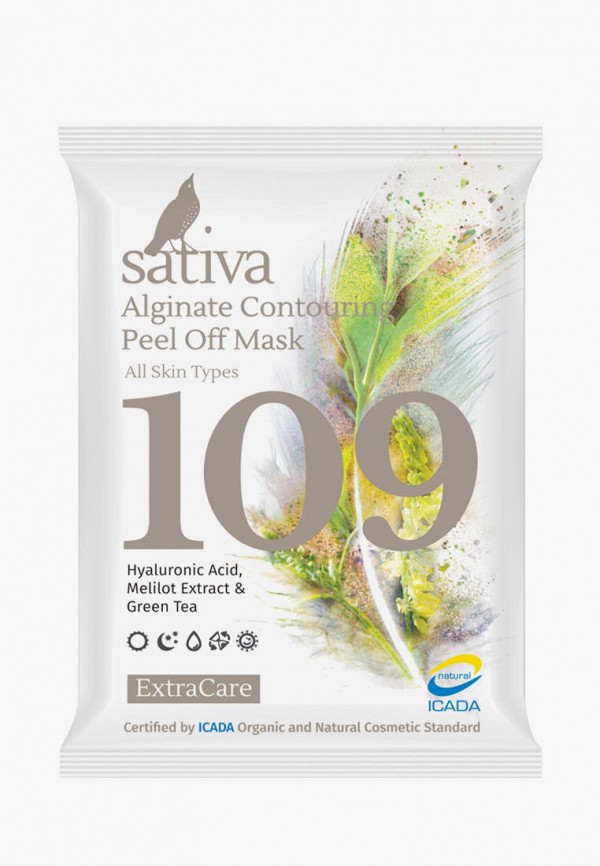 

Маска для лица Sativa, Белый, Альгинатная моделирующая №109, 15 г