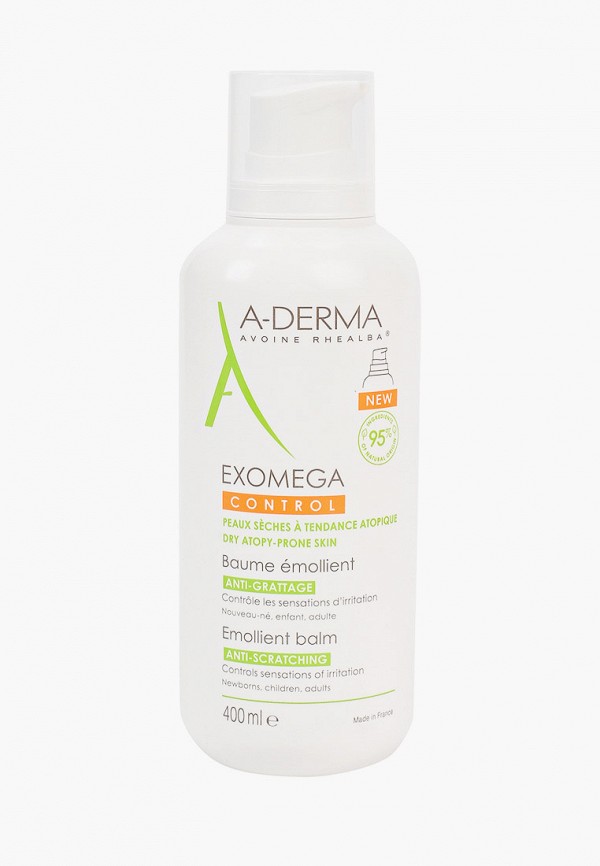 

Бальзам для лица A-derma, Белый, и тела, заживляющий "EXOMEGA CONTROL", 400 мл