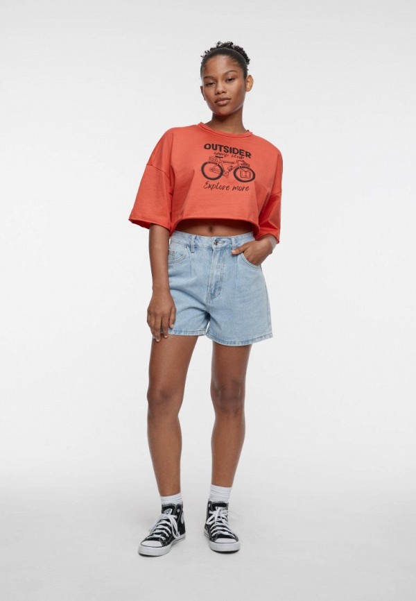 Футболка Befree оранжевый, размер 40, фото 2