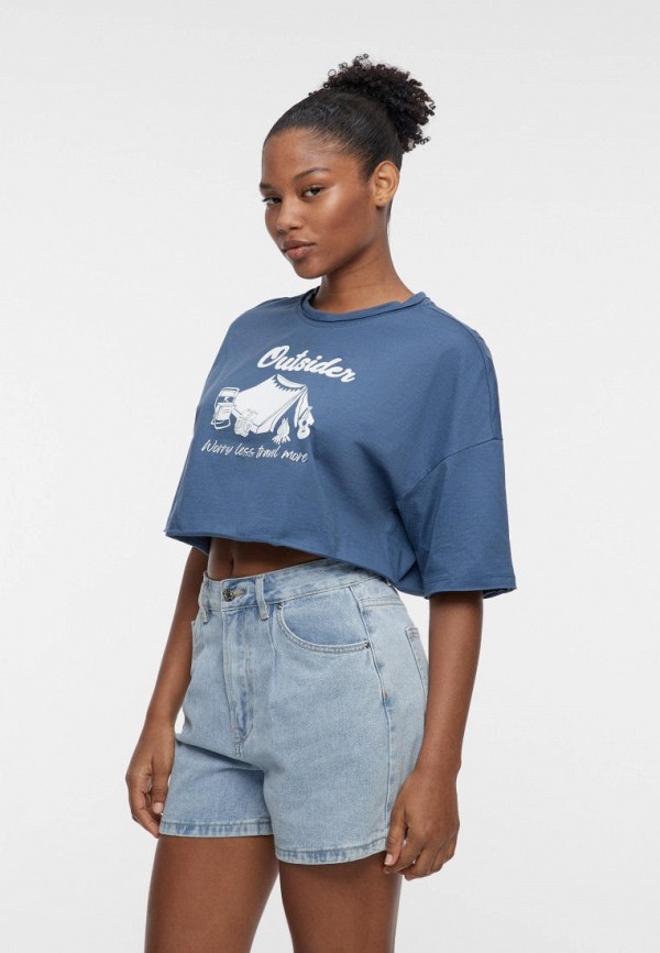 Футболка Befree синий, размер 48, фото 4