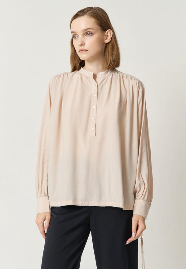 Блуза Baon бежевый, размер 48, фото 4