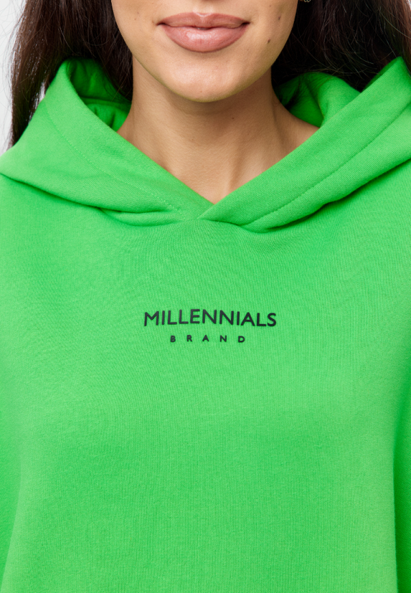 Худи Millennials зеленый, размер OverSize, фото 4