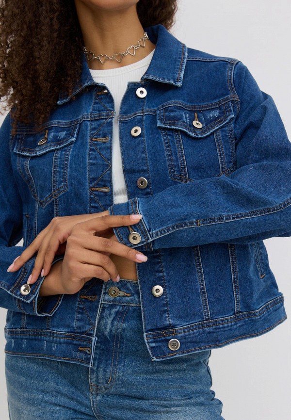 Куртка джинсовая Olya Stoforandova синий, размер 50, фото 7