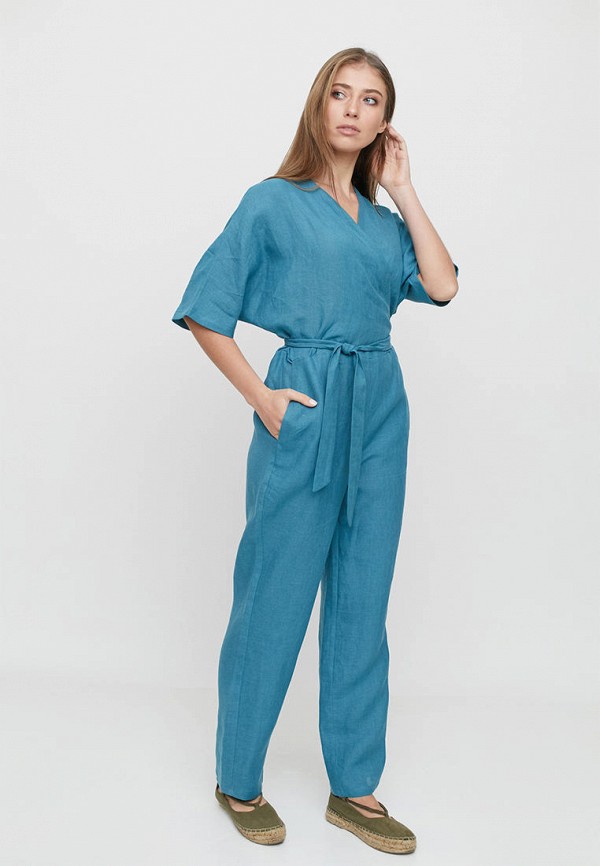 

Комбинезон Linen Pleasure, Бирюзовый, Linen Pleasure MP002XW0EPHT