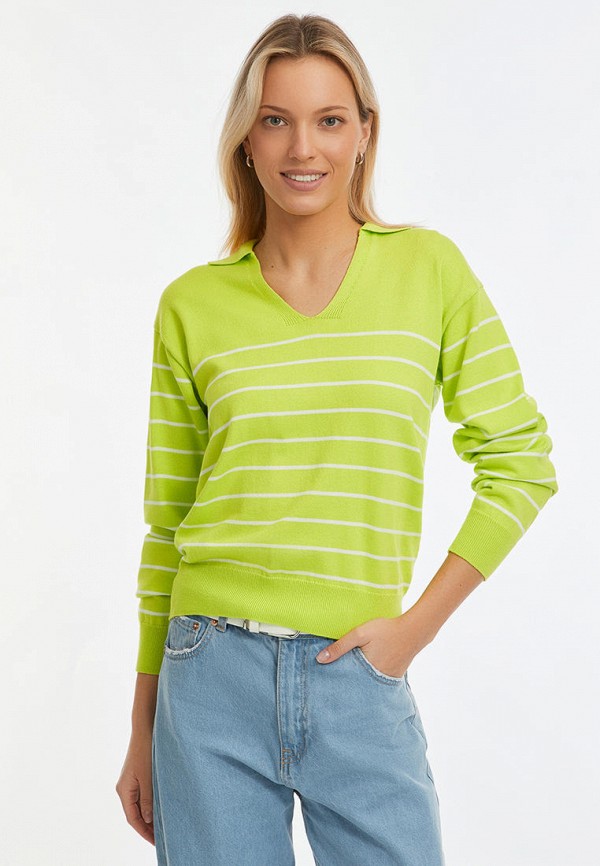 Пуловер oodji зеленого цвета