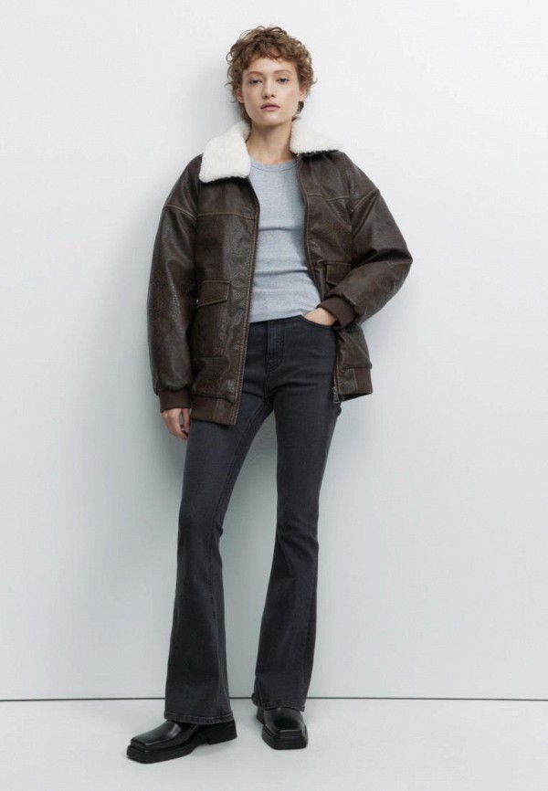 фото Куртка кожаная утепленная befree