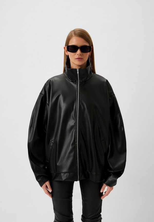 

Куртка кожаная Berhasm, Черный, Off Shoulder