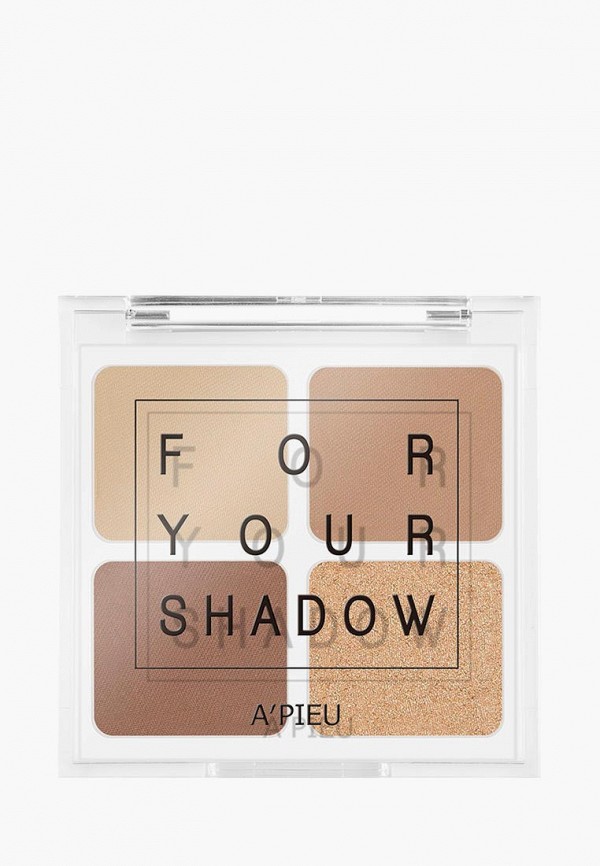 

Палетка для глаз Apieu, Бежевый, For Your Shadow №04, 7.6 г